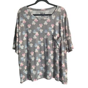Disney Minnie Mouse Grey Pajama Top XXL